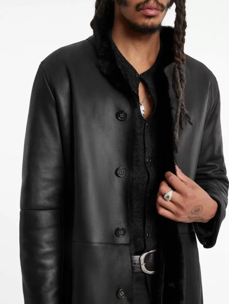 Tops | Leather & Outerwear>John Varvatos SICKLEN SHEARLING BLACK