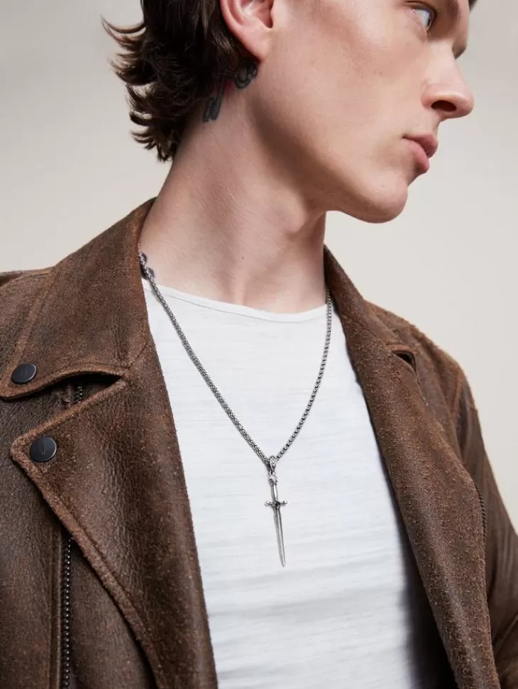 Jewelry>John Varvatos DAGGER NECKLACE SILVER