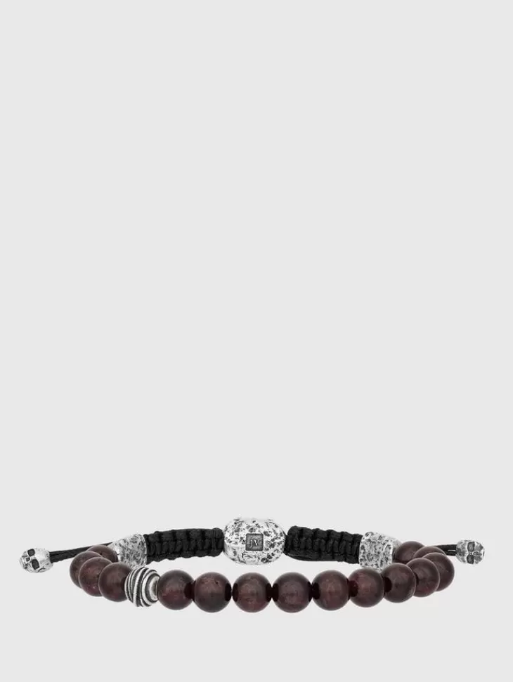 Jewelry>John Varvatos SINGLE-STRAND BEADED BRACELET SILVER