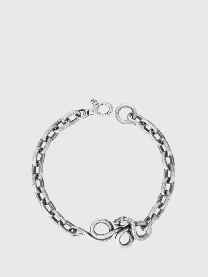 Jewelry>John Varvatos SNAKE LINK BRACELET SILVER