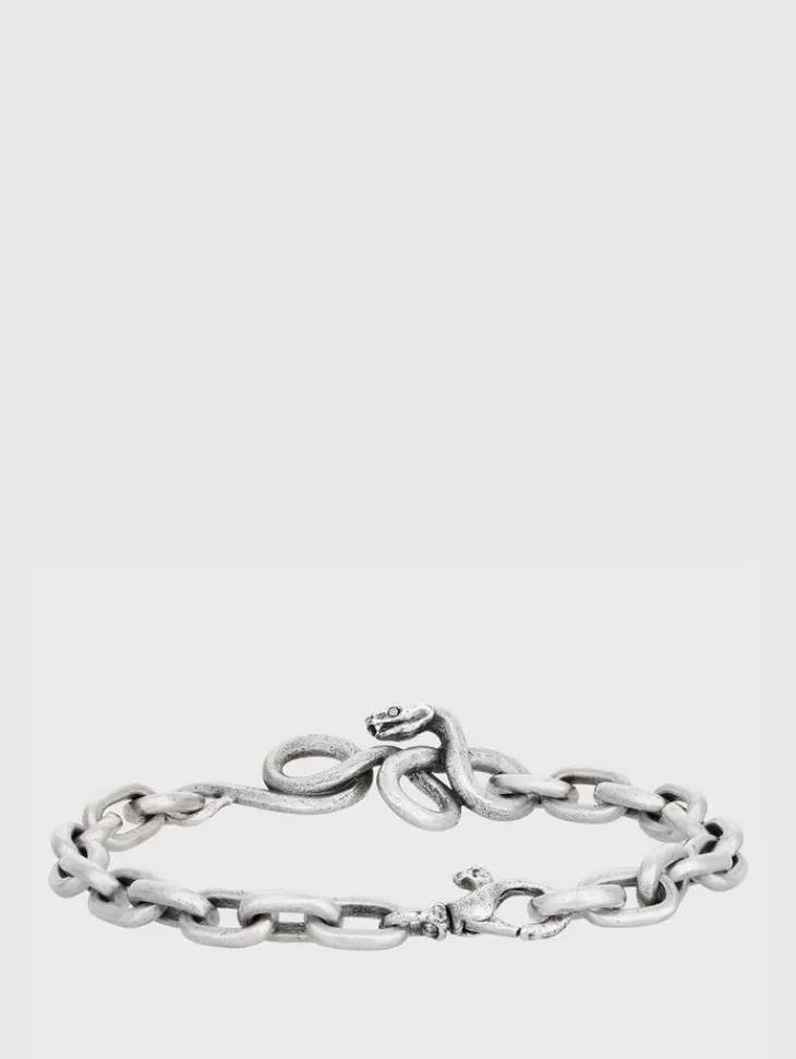 Jewelry>John Varvatos SNAKE LINK BRACELET SILVER