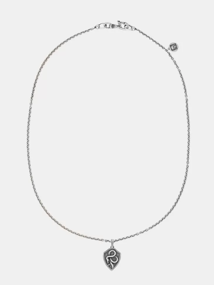 Jewelry>John Varvatos SNAKE SHIELD NECKLACE NOCOLOR