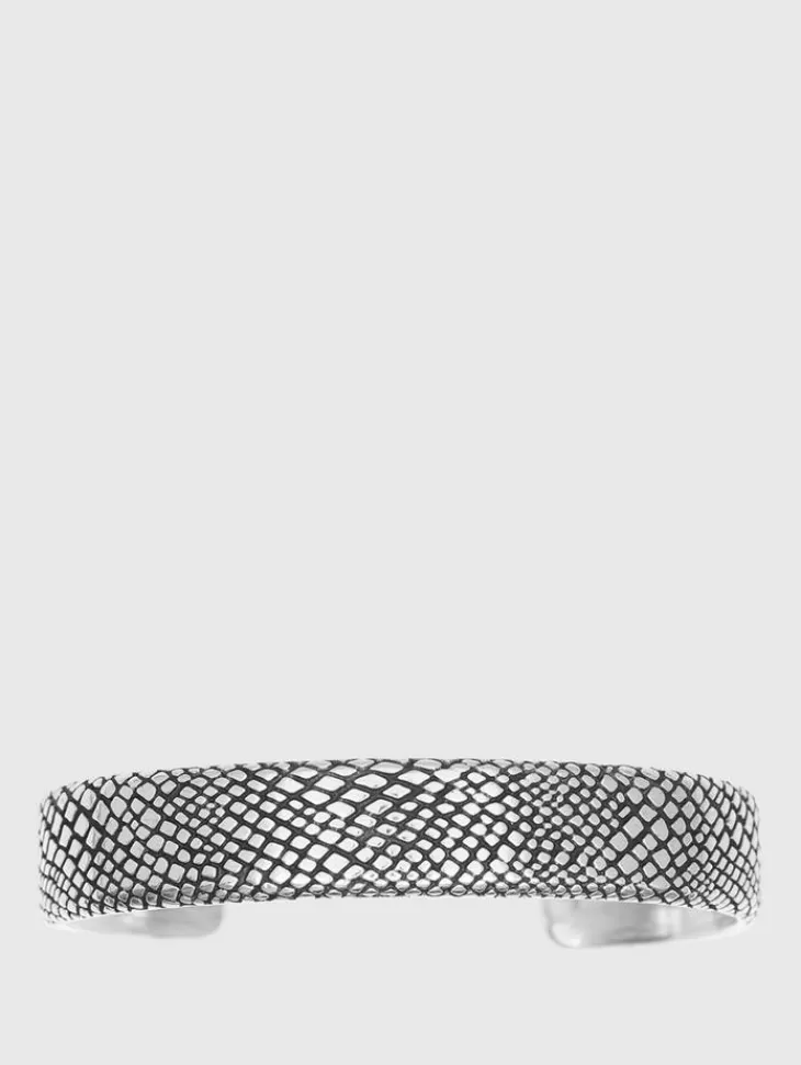 Jewelry>John Varvatos SNAKESKIN CUFF SILVER