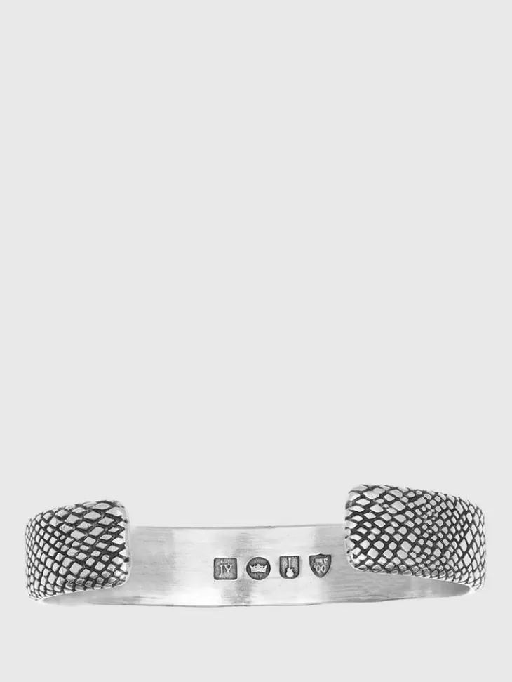 Jewelry>John Varvatos SNAKESKIN CUFF SILVER