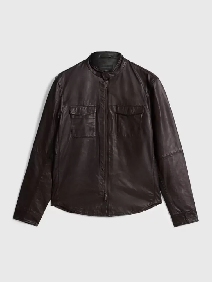 Tops>John Varvatos STEVE SHIRT JACKET CHOCOLATE