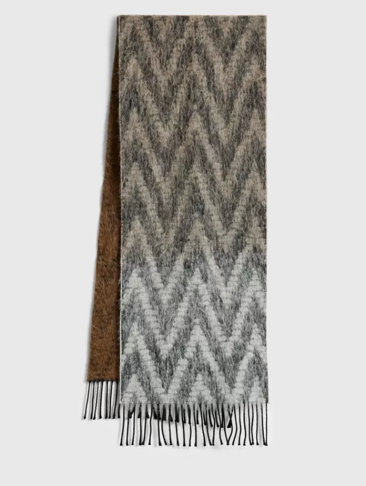 Scarves & Ties>John Varvatos TAPE YARN SCARF CHAMOIS