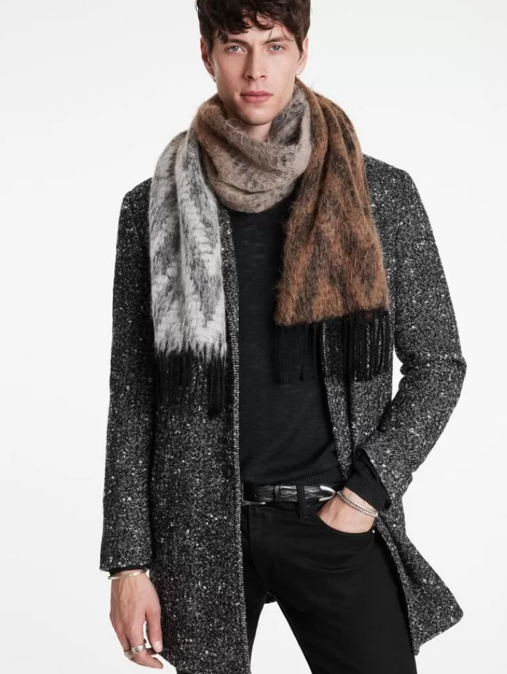 Scarves & Ties>John Varvatos TAPE YARN SCARF CHAMOIS