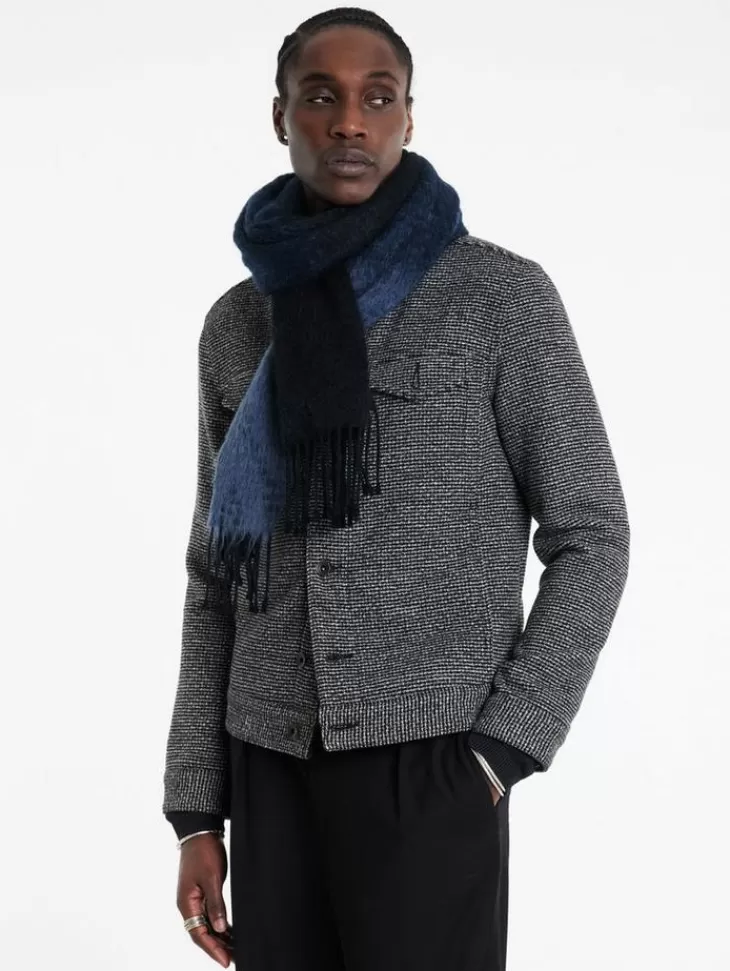 Scarves & Ties>John Varvatos TAPE YARN SCARF INK