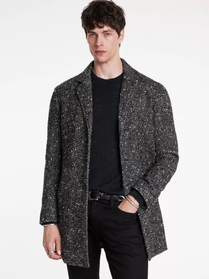 Coats And Jackets>John Varvatos TEMPLETON TOP COAT CHARCOALGREY