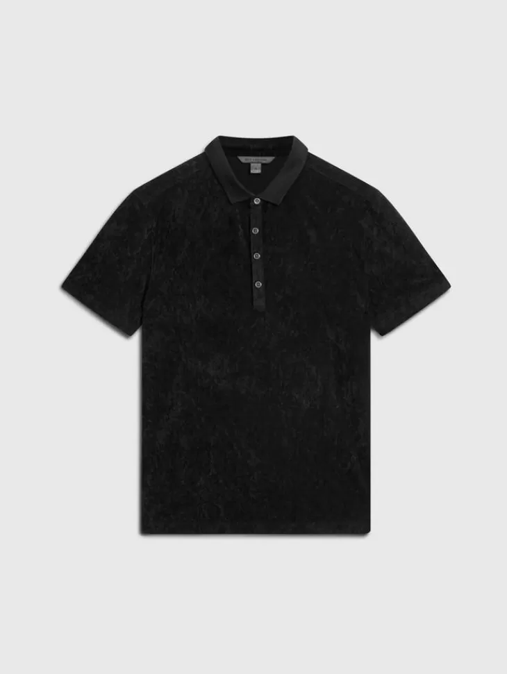 Polos>John Varvatos TORRES POLO BLACK