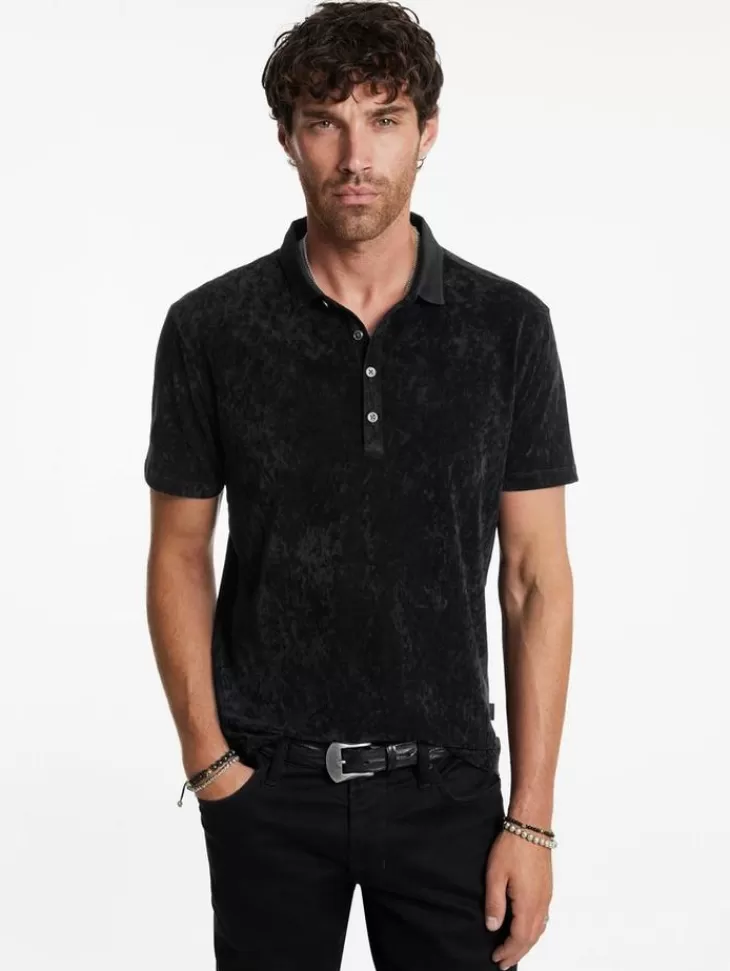 Polos>John Varvatos TORRES POLO BLACK