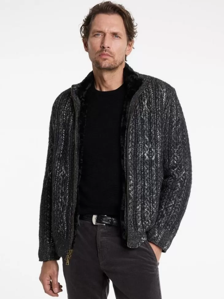 Sweaters>John Varvatos TRAMONTI JACKET BLACK