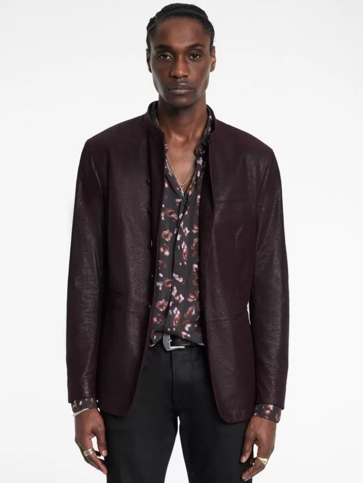 Coats And Jackets | Leather Jackets>John Varvatos VARICK JACKET DARKPLUM