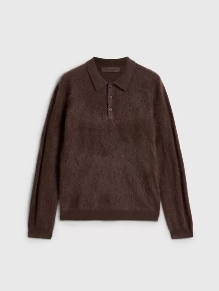 Polos | Sweaters>John Varvatos VERONA POLO CHOCOLATE