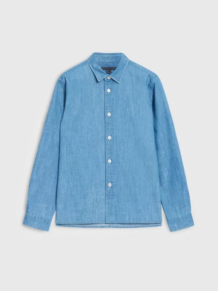 Tops>John Varvatos VINTON SHIRT DUSTEDBLUE