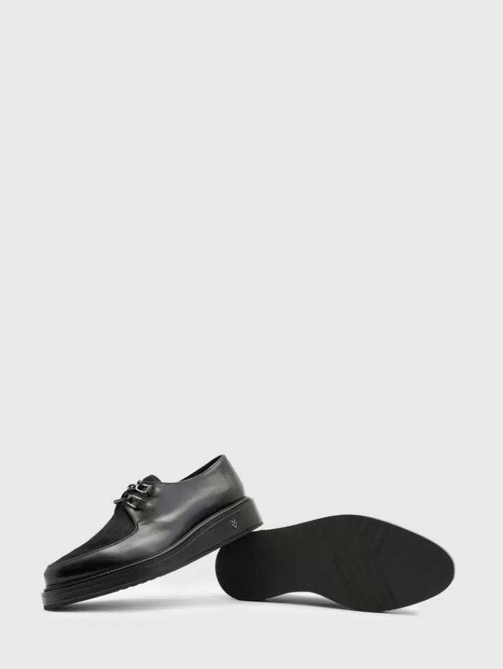 Dress Shoes & Loafers | Leather Shoes>John Varvatos VON CREEPER DERBY BLACK