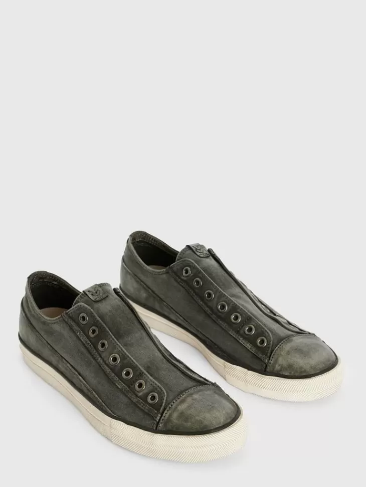 Sneakers>John Varvatos VULC LACELESS LOW TOP - CANVAS BLACK