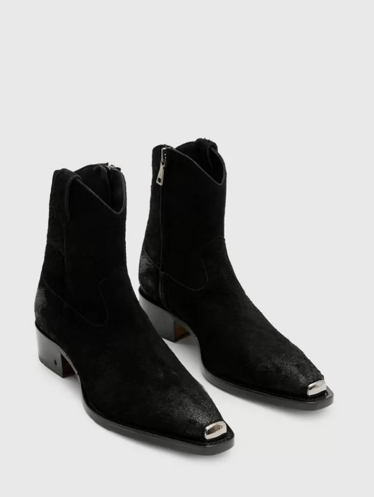 Boots | Leather Boots>John Varvatos WALKER TIPPED WESTERN BOOT BLACK