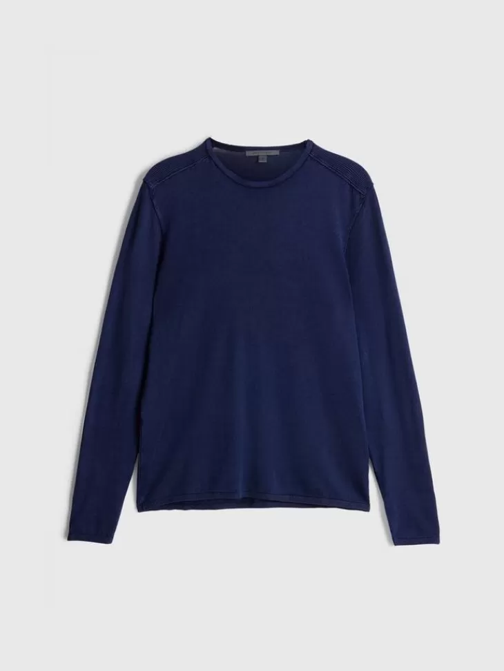 Sweaters>John Varvatos WALTER CREW NECK SWEATER DEEPBLUE