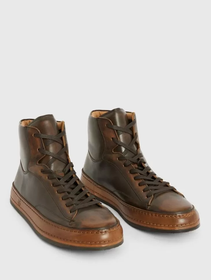 Shoes & Accessories>John Varvatos WOOSTER ARTISAN HIGH TOP WALNUT