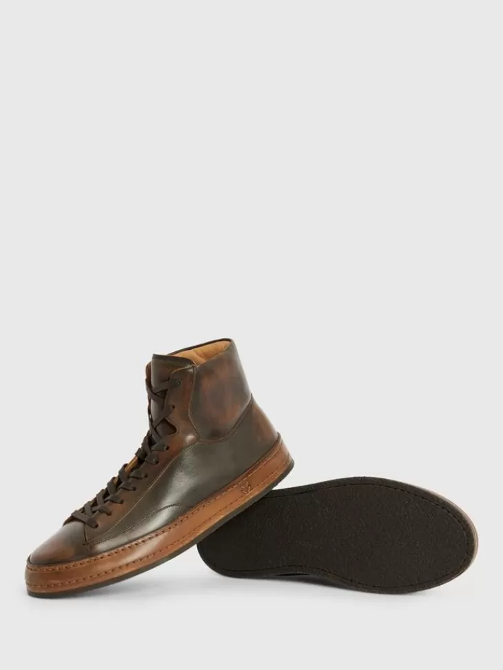 Shoes & Accessories>John Varvatos WOOSTER ARTISAN HIGH TOP WALNUT