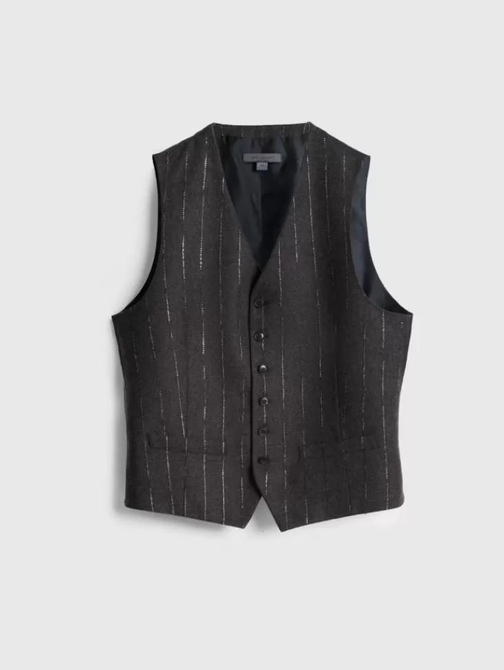 Leather & Outerwear | Tops>John Varvatos WOOSTER VEST CHOCOLATE