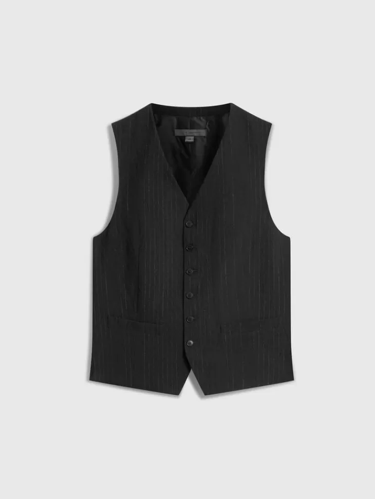 Leather & Outerwear | Tops>John Varvatos WOOSTER VEST BLACK