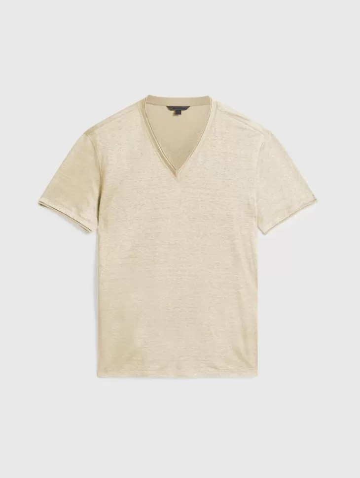 Tops>John Varvatos WOOSTER V-NECK LIGHTKHAKI