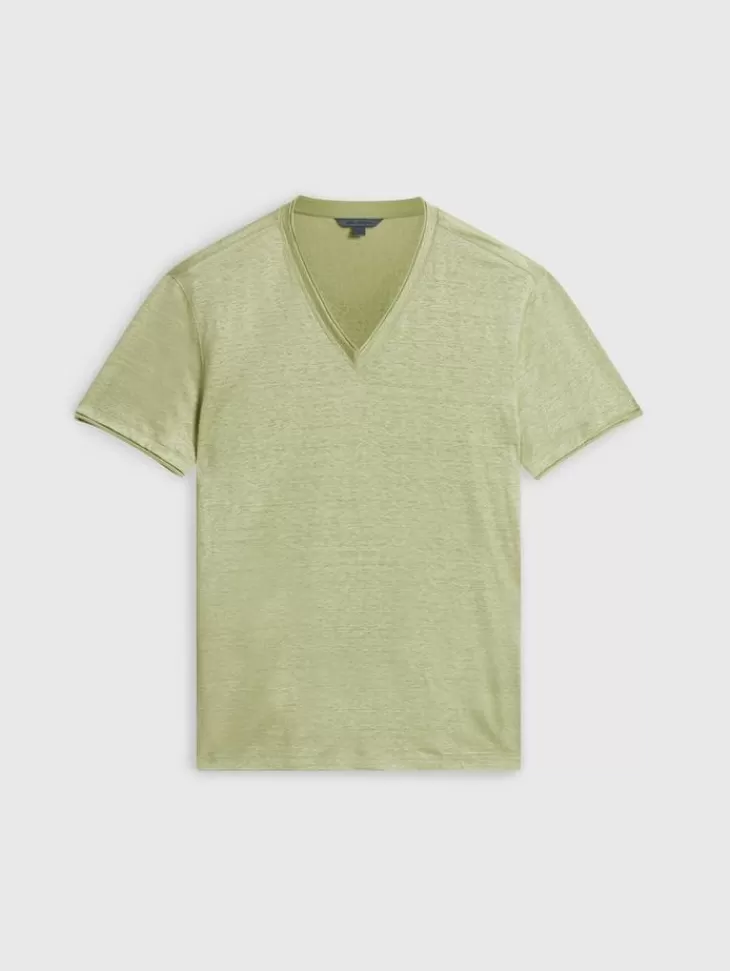 Tops>John Varvatos WOOSTER V-NECK CANTALOUPE