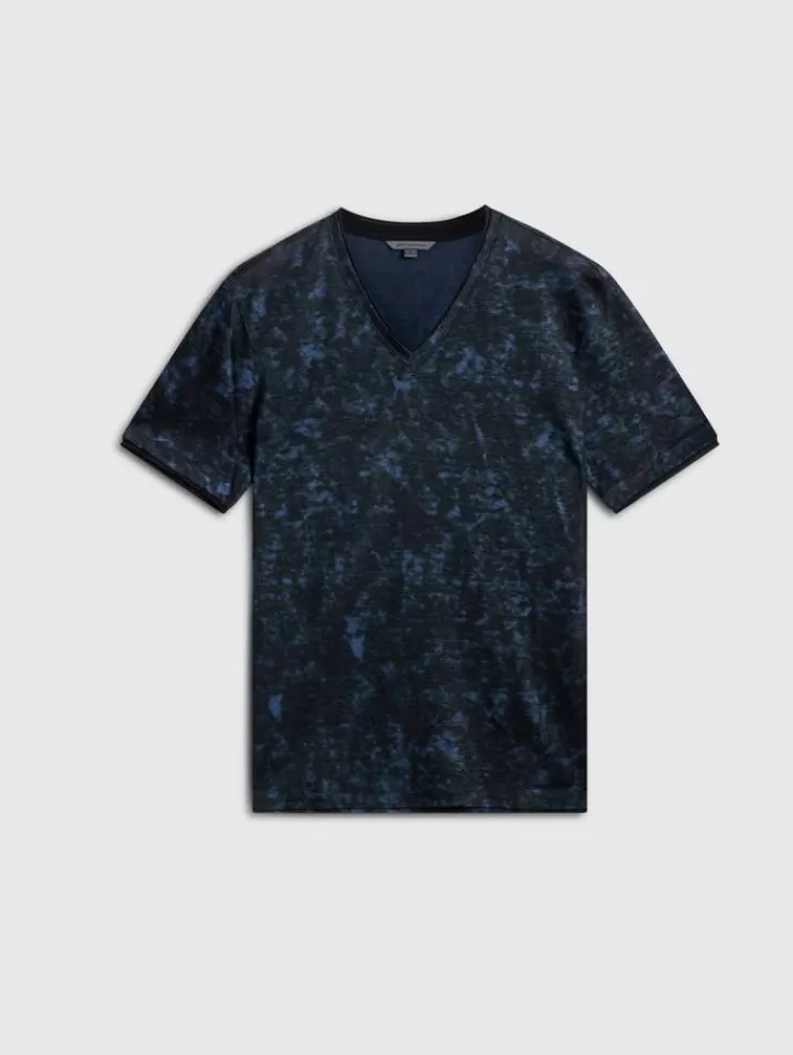 T-Shirts>John Varvatos WOOSTER V-NECK MIDNIGHT