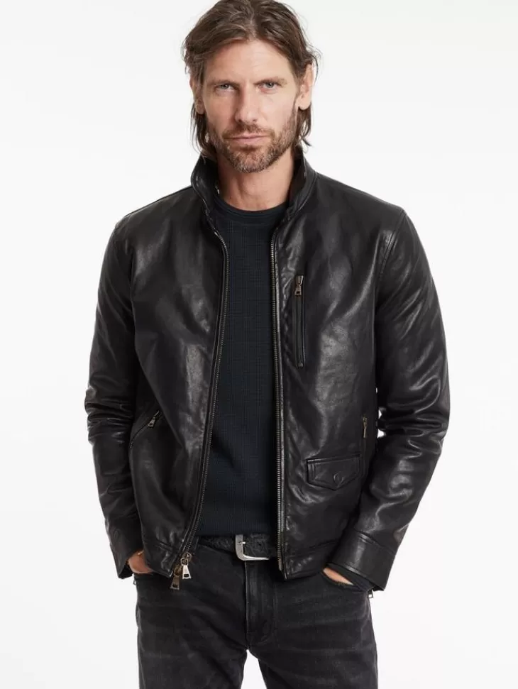 Leather Jackets | Leather Jackets>John Varvatos YORK JACKET BLACK